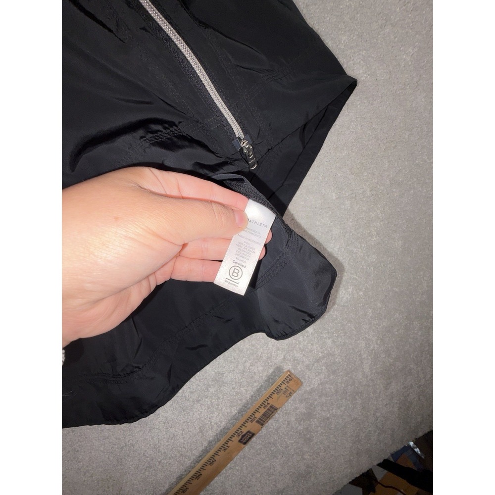 Athleta Jacket Womens S Black Drip Drop Hooded Full Zip Drawstring Rain Coat - Picture 9 of 12